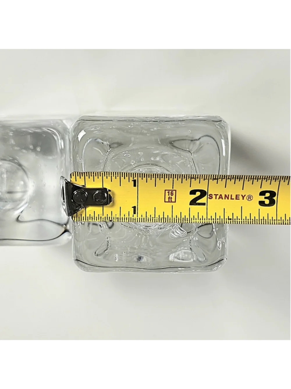 VTG Pair Iittala Finland Arkipelago Glass Candle Holders Timo Sarpaneva Ice MCM